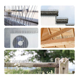 OFFO Bird Spikes with Stainless Steel Base, Durable Bird Repellent Spikes Arrow Pigeon Spikes Fence Kit for Deterring Small Bird, Crows and Woodpeckers, Covers 38.3 Feet(11.7m)