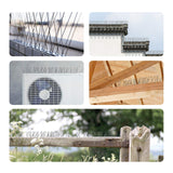 OFFO Bird Spikes with Stainless Steel Base, Covers 73.7 Feet(22.5m) Durable Bird Repellent Spikes Arrow Pigeon Spikes Fence Kit for Deterring Small Bird, Crows and Woodpeckers