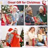 Advent Calendar 2024 Jigsaw Puzzle, 24 Boxes Packing 1008 Pieces Holiday Puzzle for Adults and Kids, Christmas Countdown Puzzles Gift Decorations, Warm Christmas Holiday Puzzles Gift (Santa)