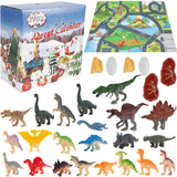 Dinosaur Advent Calendar 2024 - Jurassic Park Advent Calendar 2024 with Playmat Rug for Boys, Kids and Toddlers, 24-Day Countdown for Christmas Party Favor Gifts, Mini Dinos for 4 5 6 7 8 Years Old