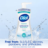 Dial Antibacterial & Sensitive Foaming Hand Wash, Fragrance Free, 7.5 fl oz Pack of 6