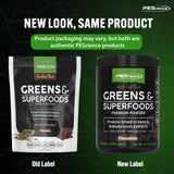 PEScience Greens & Superfoods Powder, Chocolate, 30 Servings, Natural Chlorophyll with Turkey Tail Mushroom & Fruit Extracts Blend