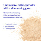 Supergoop! (Glow)setting Powder 100% Mineral SPF 35 Setting Powder Sunscreen, Translucent - 0.13 oz - Makeup Setting Powder + Broad Spectrum SPF 35 PA+++ Sunscreen