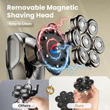 SHPAVVER  7D Head Shavers for Bald Men, Detachable Head Shaver LED Display Dry/Wet Bald Head Shavers for Men, IPX7 Waterproof Head Shavers for Men with Type-C Charge