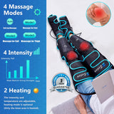 Sotion Leg Massager with Heat and Compression for Circulation & Recovery, Upgraded Foot Calf Thigh Sequential Massager Device with Handheld Controller, 4 Modes 4 Intensities, Help for Leg Pain Relief