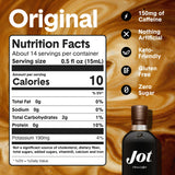 Jot Coffee Concentrate (Original 2pk) - High Caffeine Instant Cold Brew Coffee, Iced Coffee Instant Espresso, Hot Coffee Drinks - Makes 14 Cups Instant Coffee Cold Brew Concentrate 150mg Caffeine/Tbsp