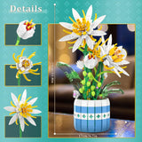 Under the Baubles Epiphyllum Flowers Bouquet Building Set, Flower Botanical Bonsai Building Toys for Adults and Kids, Valentine Day, Mother's Day, Birthday, Christmas Day Gift Idea - 835PCS