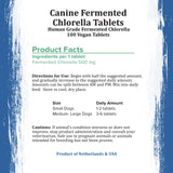 Canine Chlorella Tablets with Human Grade Fermented Chlorella for Dogs | Natural Dog Breath Freshener & Immune Booster Supplement | Dog Greens with Chlorophyll | 100 Vegan Tablets