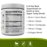 BiOptimizers – Mushroom Breakthrough - Chai Flavor - Nootropic Supplement Blended Powder of Mushroom, Collagen & Superfoods: Lion’s Mane, Chaga, Reishi (15 Servings)