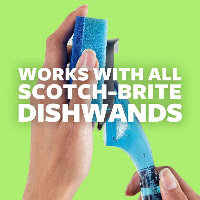 Scotch-Brite Non-Scratch Dishwand Sponge Refills, Dishwand Refills for Cleaning Kitchen, Bathroom, and Household, Non-Scratch Sponges Safe for Non-Stick Cookware, 10 Dishwand Refills