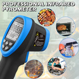 BTMETER BT-1500 Non-Contact Pyrometer 30:1 Industrial Laser Thermometer Gun, -58℉ to 2732℉ (-50℃ ~ 1500℃) High Temp Infrared Thermometer (NOT for Human)