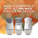 Air Wick Plug in Scented Oil Refill, 5ct, Bonfire and Crisp Fall Air, Essential Oils, Air Freshener Fall Scent, Fall décor