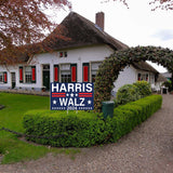 Harris Waltz 2024 Yard Sign Kamala Harris For President Yard Sign Election For Democracy 18x12 inches Outdoor Lawn Garden Sign Double Sided With H-shaped Metal Stake