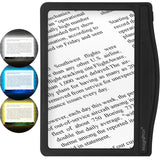 MAGNIPROS 5X Large LED Page Magnifier for Reading Magnifying Reader with 3 Color Lighting Modes & Anti-Glare Lens to Reduce Eye Strain-Perfect for Fine Print, Aging Eyes, Low Vision and Seniors