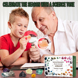 ROMINVIC Crystal Advent Calendar 2023,Christmas Countdown Calendar-24 Days Ore,Minerals, Gemstones&Crystal,Advent Calendar with 24 Gemstones to Open Each Day for Kids Adult (White-1)