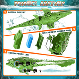 KIEAHCEY 2.4GHz Remote Control Mosasaurus Dinosaur Swimming Pool High Simulation Toys, RC Boat Lake Bathroom 8-12 Years Boys Girls Christmas Halloween Tricky Birthday Gift