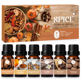 SoulOrigin Autumn Spice Essential Oils Set, Fragrance Oil Gift Set for Oil Diffusers, Scented Oils for Soap Candle Making 6x10ml - Cinnamon, Nutmeg, Vanilla, Gingerbread, Pumpkin Pie Spice, and Cloves