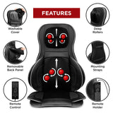 Best Choice Products Air Compression Shiatsu Neck Back Massager Seat Chair Pad Massage Cushion, 2D/3D Kneading with Heat, Rolling & Spot Massage - For Full Body Pain Relief