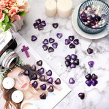 Gerrii 50 Pcs Heart Healing Stone Bulk Quartz Heart Amethyst Inspirational Stones Mother Day Gift for Women Love Pocket Polished Natural Energy Balancing Meditation 0.8 Inch