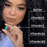 SugarbearPro Hair Vegan Vitamin Gummies for Luscious Hair with Biotin, Vitamin E, B12, Iodine, Folic Acid, Inositol, Coconut Oil - Hair and Nails Supplement for Women & Men (14 Days Supply)