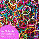 Goody Girls Ouchless Elastic Hair Tie - 72 Count 2MM, Assorted Bright and Pastel Colors - Perfect for Fine to Medium, Curly Hair - Pain Free Hair Accessories for Children, Girls and Boys