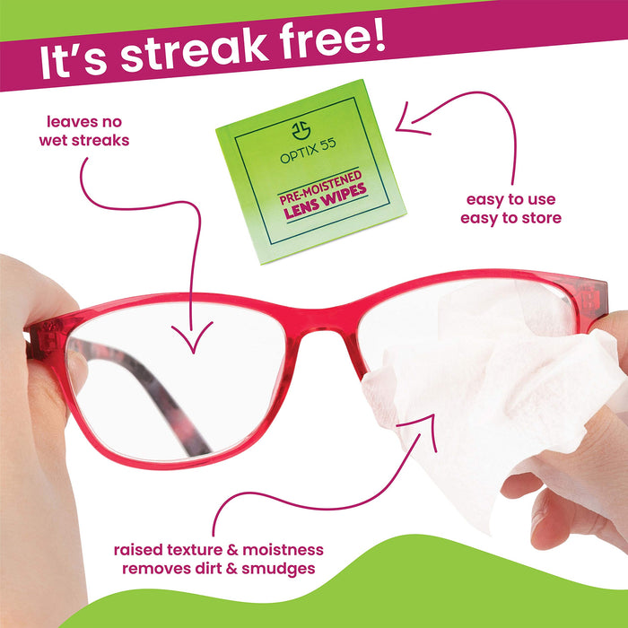 Eyeglass Cleaner Lens Wipes- 300 Pre-Moistened Individual Wrapped Eye Glasses Cleaning Wipes | Glasses Cleaner Safely Cleans Glasses, Sunglasses, Phone Screen, Electronics & Camera Lense| Streak-Free