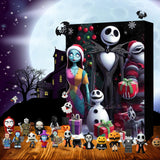 Halloween Advent Calendar 2024, Contains 24 Gifts, Halloween Countdown Calendar with Scary Halloween Doll Collectible Horror Movie Figures Gift for Kid, New Halloween Christmas Countdown Calendar