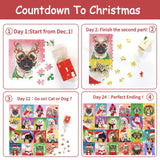 Advent Calendar 2023 Christmas Jigsaw Puzzles, Christmas Dogs & Cats Christmas Holiday Puzzle for Kids Adults 24 Boxs 1008 Pieces Puzzles for Boys Girls Countdown to Christmas Gifts Stocking Stuffer