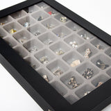 J JACKCUBE DESIGN Earring Organizer Tray, Earring Box with Clear Lid 40 Slots Jewelry Box for Drawer, Stud Earring Necklace Bracelet Ring Healing Stones Storage – MK333A