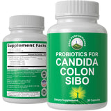 Probiotics for Candida, Colon Cleanse, IBS, and SIBO Support. Doctor Recommended Proprietary Microbiome Reset Probiotic Supplement. Gut Health and Overgrowth Treatment Capsules for Women & Men