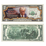 Trump 2 Dollar Bill Donald Trump Never Surrender Colorized Mugshot 2 Dollar Bill Uncirculated Commemorative Coin