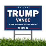 Trump 2024 Yard Sign, Trump Signs for Yard, 12" x 18" inches Double Sided with H-Metal Stake, Trump 2024 Signs for Yard, Maga Yard Sign, Trump Signs, Donald Trump Yard Sign, Trump Vance Lawn Sign