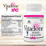 Vitadone Cleanse - to Be Taken Digestive Cleansing Supplement - Natural Laxative for Smooth Digestive Systems - Flaxseed, Psyllium, Aloe Vera - Balance & Regularity - 30 ct.