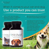 AminAvast Dog Kidney Supplement - Supports Natural Kidney Function - Promotes Health & Vitality of Aging Kidneys - Pet-Friendly, 1000mg, 60 Capsules.