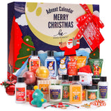 Advent Calendar 2023 Adult - Christmas Gift Baskets for Women with Hand Cream, Epsom Salt, Candle, Necklace, Brooch, Ear Clips, Skincare Beauty Advent Calendar, Christmas Countdown Calendar Gift Set