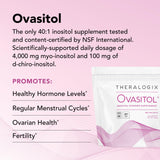 THERALOGIX Ovasitol Inositol Powder Packets - 90-Day Supply - Myo-Inositol & D-Chiro Inositol for Hormone Balance & Ovarian Function Support* - NSF Certified - 180 Packets