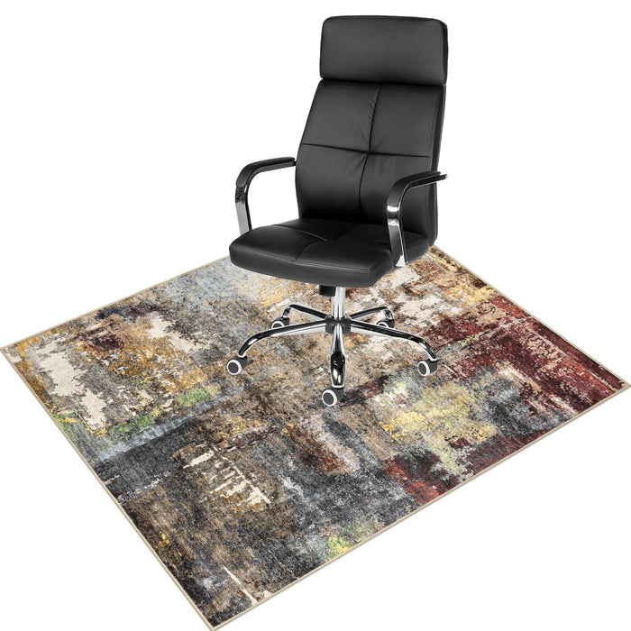 Anidaroel Office Chair Mat for Hardwood Floor, 48"x60" Under Desk Chair Rug for Rolling Chair, Anti-Slip Computer Chair Mat, Low Pile Carpets Floor Rug for Home Office Gaming Room