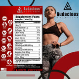 Audacious Nutrition KetoStart+ | Exogenous Ketones Powder with Electrolytes for Energy, Strength & Focus | with Caffeine | Raspberry Lemonade Flavor Electrolyte Powder (10x Ketones Drink Mix Packets)