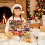 Advent Calendar 2024 Christmas Jigsaw Puzzle - 1008Pcs 24 Days of Christmas Countdown Calendar Xmas Fireplace Puzzle for Kids Christmas Gift Toys