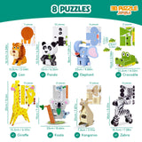 3D Puzzles for Kids Toys Pack 8 - BONNYCO | 3D Puzzle for Kids of Jungle Animals, Educational Girl and Boy Toys, Gifts for Kids, Birthday Gifts for Boys | Kid Toys, 3-D Puzzles, 3D Jigsaw, Christmas