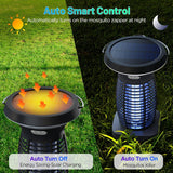 Jinyeda Solar Bug Zapper, 3500V Mosquito Zapper for Outdoor Indoor, USB Rechargeable Night Bug Lights Fly Zapper, IP66 Waterproof Electric Mosquito Killer Lamp for Home, Backyard, Patio, Camping