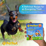 PetTest New Energy Boost Glucose SOS for Pets Instantly Increases Low Blood Sugar. B12 and Antioxidants 3x10ml Tubes. Fast Acting, Meat Flavoured, Rapid Recovery for Active or Diabetic Dogs & Cats.