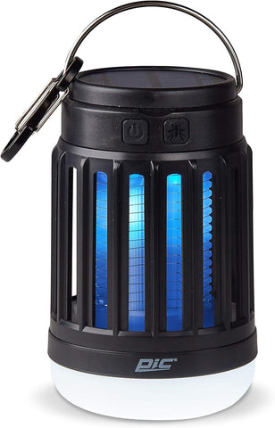 PIC SOLAR-PLZ Portable Lantern and Insect Killer Zapper - Black