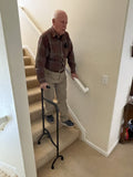 New Stair Climbing Assist Cane by Rock Steady Cane Lets You Walk Up and Down Stairs Easily with Less Pain. Perfect Step Helper for Those with Sore HIPS and Knees