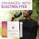 Youngevity Official ElectroFuel Natural Energy Drink Mix - Raspberry Electrolyte Powder - Energy and Hydration - 30 Sticks