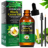 120ML Jamaican Black Castor Oil, Organic Castor Oil for Hair Growth, Cold Press Unrefined, Thicker Eyelashes and Eyebrows, Massage Oil for Aromatherapy
