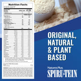 NaturesPlus SPIRU-TEIN Shake - Raspberry Royale Flavor - 1.12 lbs, Protein Powder - Plant Based Meal Replacement, Vitamins & Minerals for Energy - Vegetarian, Gluten-Free - 15 Servings