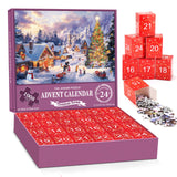 Jigsaw Puzzles Advent Calendar 2023,1008 Pieces,19.7 inches x 27.6 inch,Santa's Gift List,24 Box Christmas Puzzle Countdown Calendar,Funny Family Game