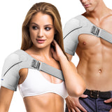 Suptrust Shoulder Brace for Women and Men, Shoulder Pain Relief, Shoulder Support, Rotator Cuff Support Brace, Adjustable Fit Sleeve Wrap, Relief for Shoulder Injuries and Tendonitis, One Size Regular(Gray Color)