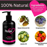 Passion Sensual Massage Oil for Couples | 100% Natural Body Massage Oil for Date Night with Jojoba Oil | Relaxing Massage Oil for Massage Therapy | Perfect Glide & Smooth Skin, Tropical Paradise Scent